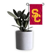 USC Trojans Cardinal SC Interlock Mini Garden Flag